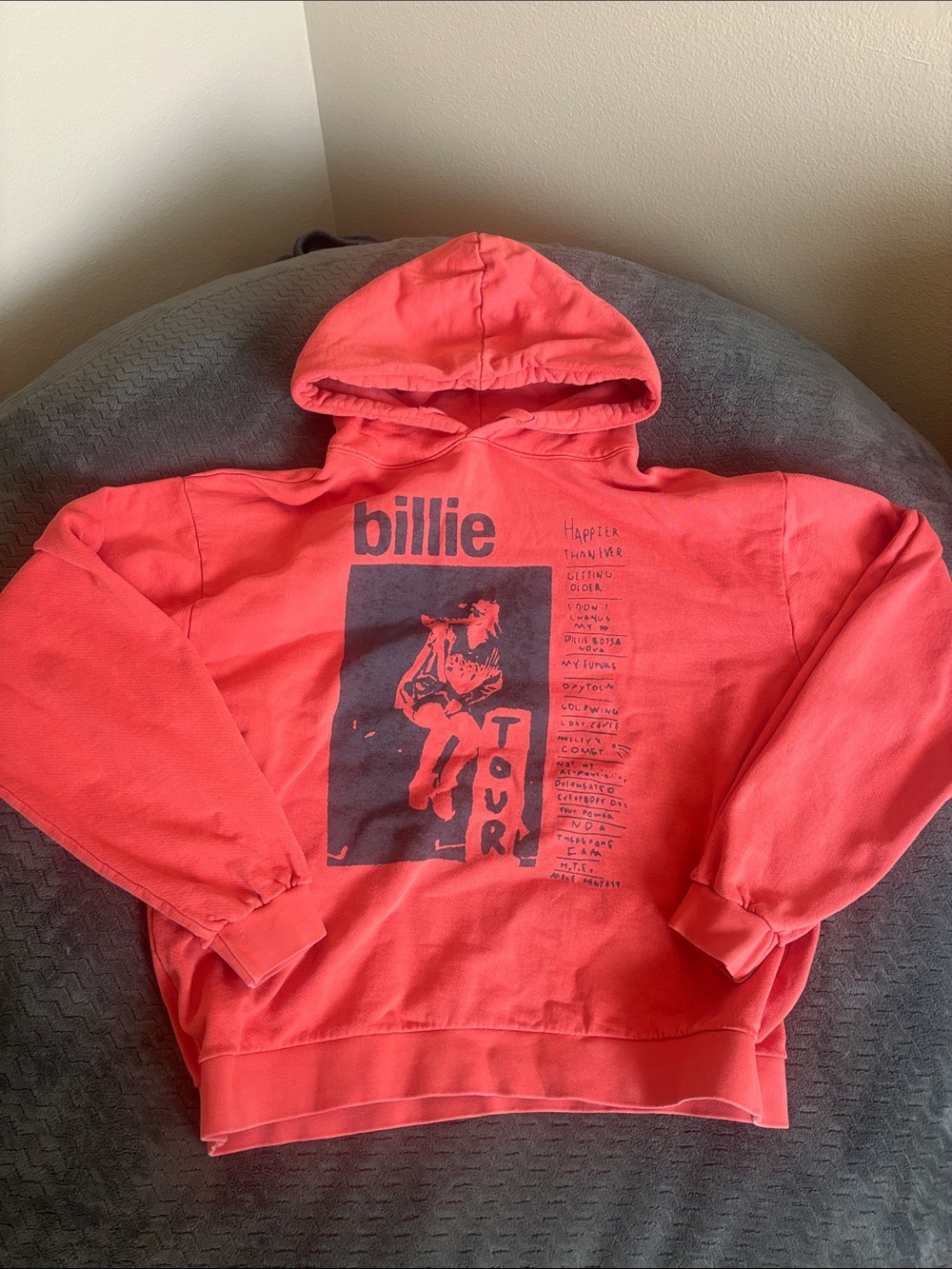 Billie Coral-Pink Tour Graphic Hoodie